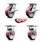 Service Caster 6 Inch Poly on Aluminum Caster Set with Roller Bearing 2 Brakes and 2 Rigid SCC SCC-35S620-PAR-SLB-2-R-2 - alternate 3